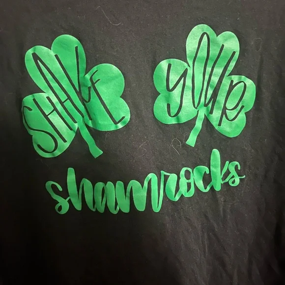 3X Bella Canvas Black and Green Women's Shirt - Picture 2 of 4